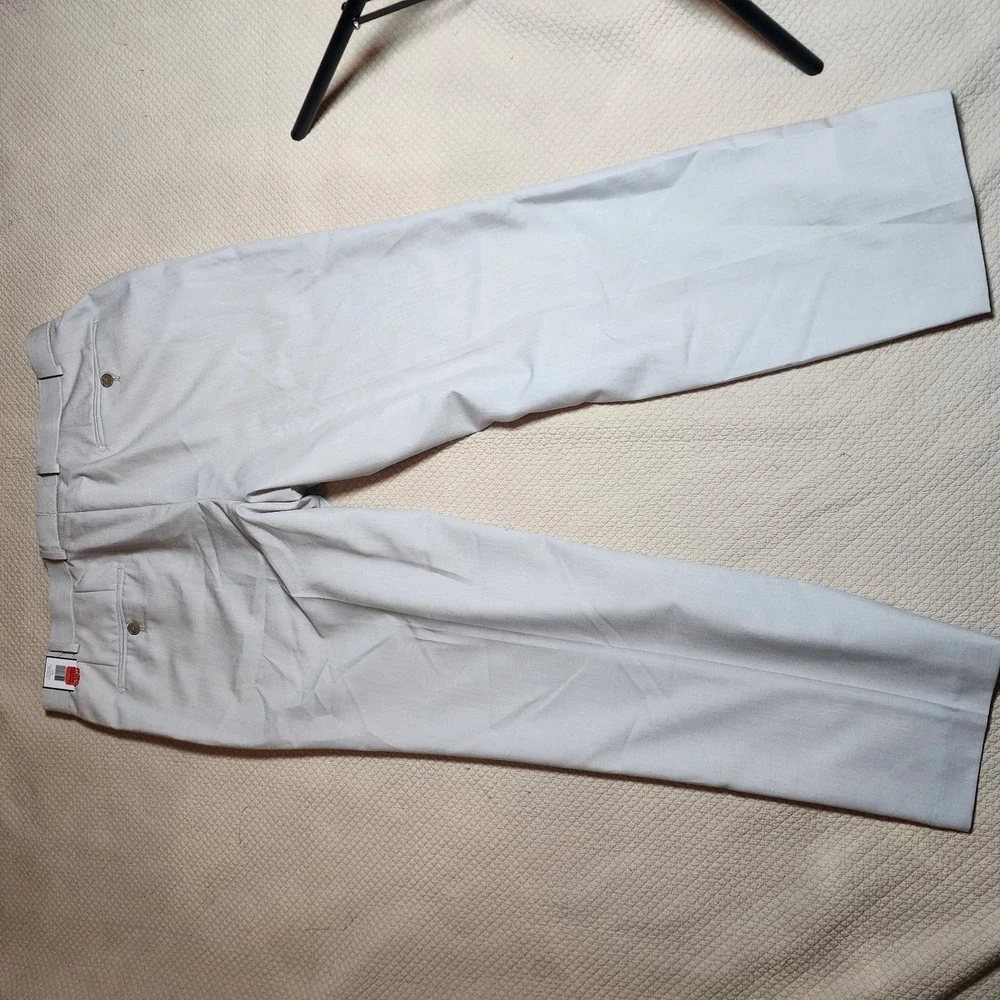 NWT MADE By Cam Newton Men's Gray Flat Front Golf Dress Summer Pants 38×30
